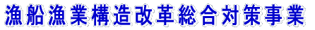 漁船漁業構造改革総合対策事業 